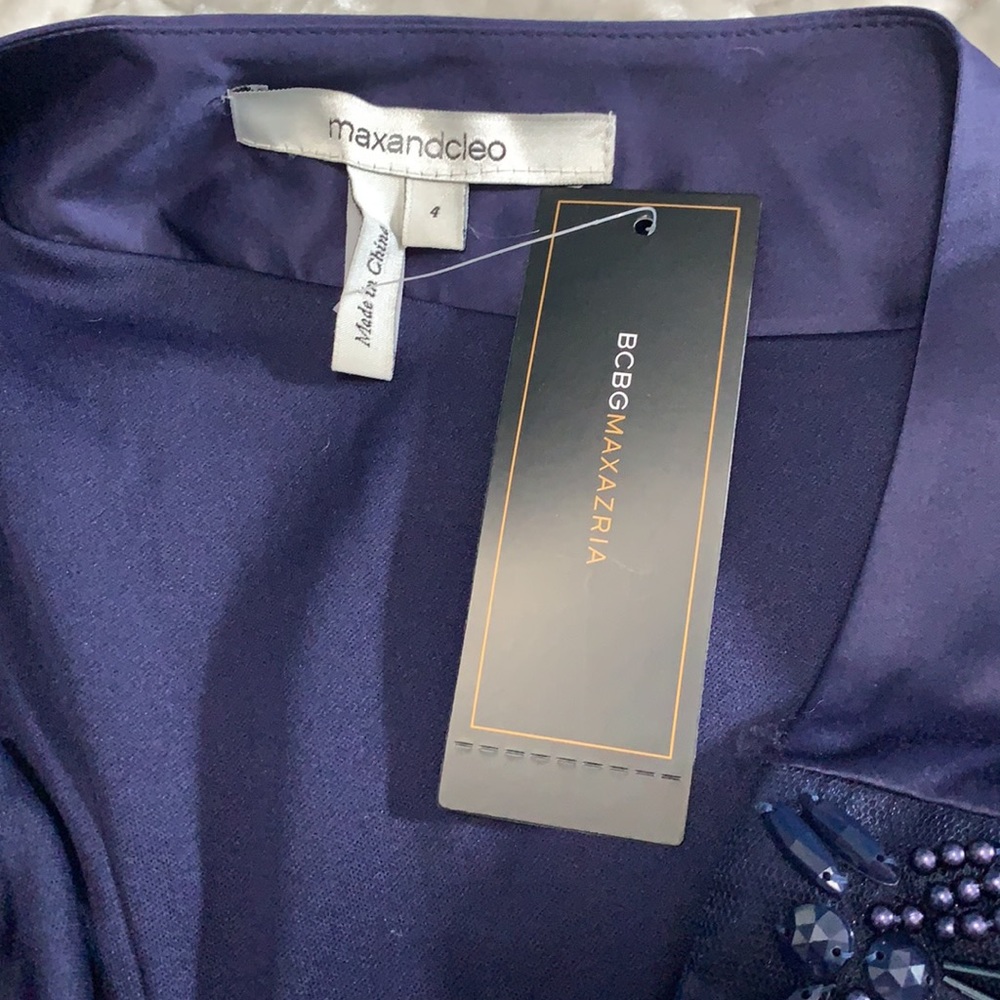 BCBG one shoulder draped cocktail dress - Picture 4 of 6